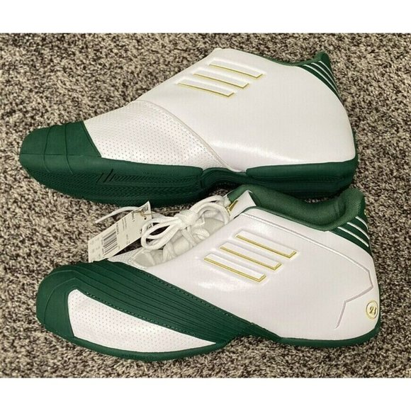 Adidas T-Mac 1 LeBron James HS White Green Gold Irish FW3663 Men's Size 10.5 - Picture 3 of 9